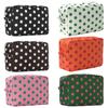 Polka Dot Makeup Bag Lightweight Dot Pattern Cosmetic Storage Bags Portable Toiletry Organizer Daily Office Cosmetic Organizers