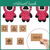 Kompakte Einladungskarte zum Squid Game Runde Sechs Mit hochwertigem Pop-It Blasen Fidget Sensorikspielzeug Für Alle Altersgruppen