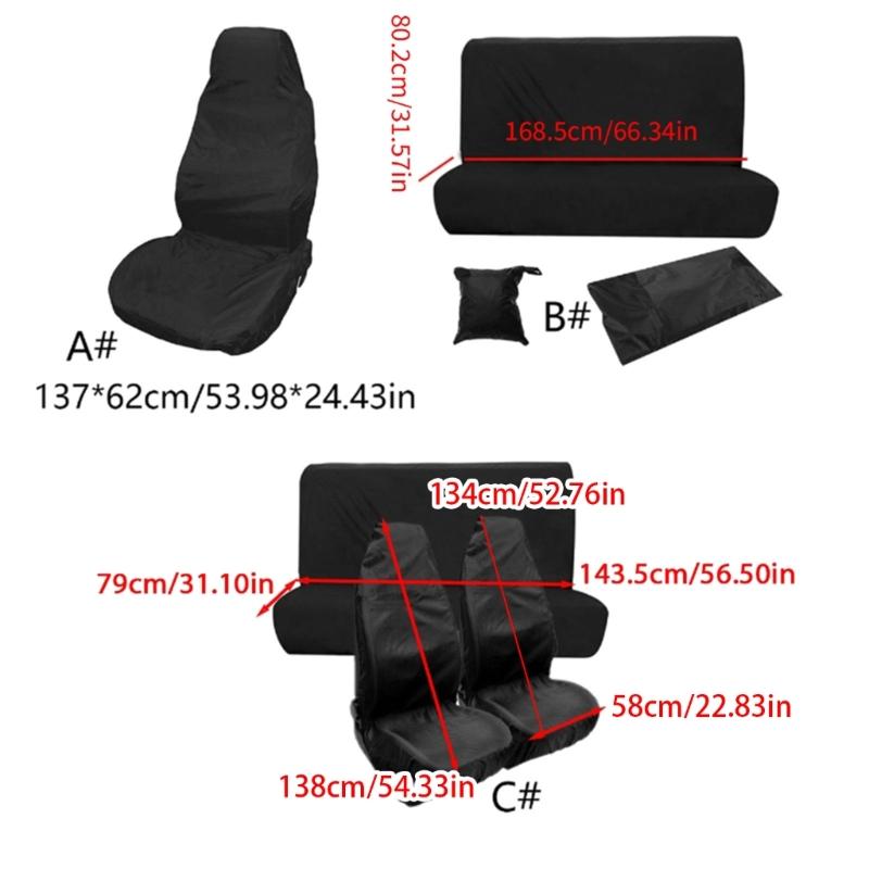 Full Set Car Seat Cover Car Accessories Oxford Cloth Seat Cover Front and Rear