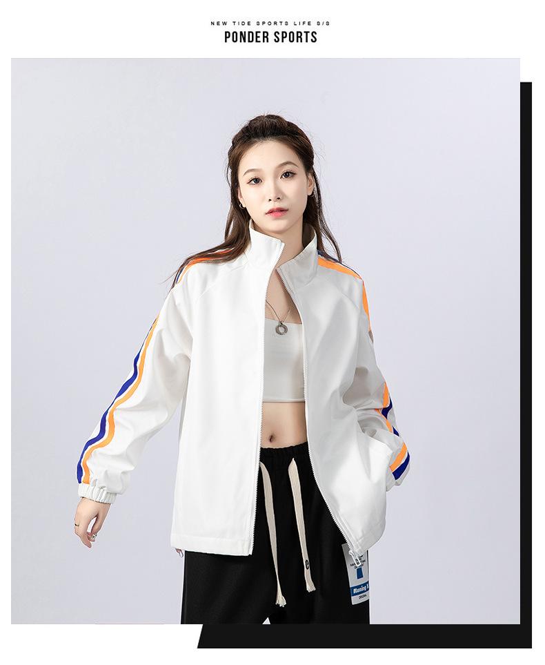 Men's Trendy Spring Baseball Jacket - Casual Outerwear with Long Sleeves and Printed Logo