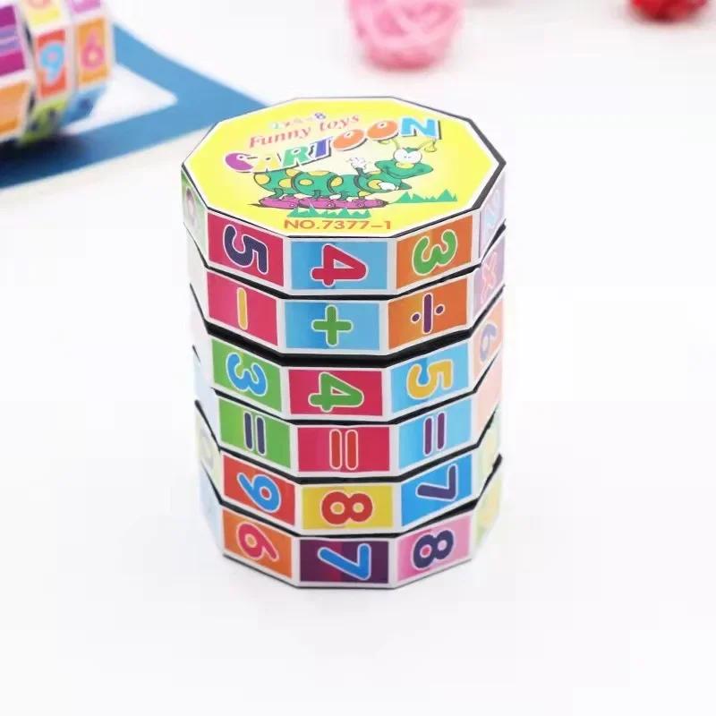 Crianças Matemática Números Cubo Mágico Brinquedo Montessori Jogo de Quebra-Cabeça Crianças Aprendendo Bloco Matemático Educacional Jogo de Calcular