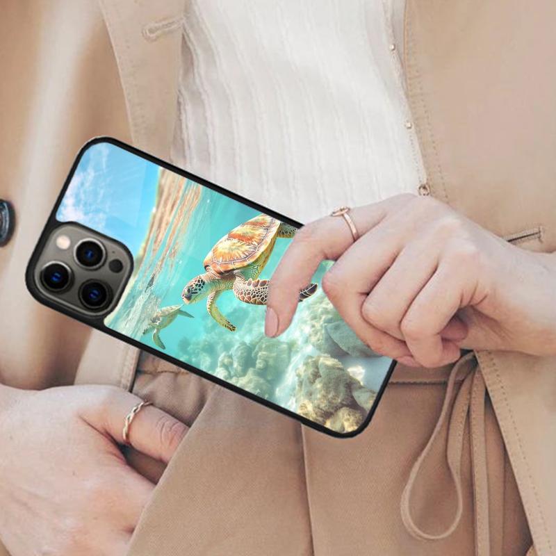 Sea Turtle Swimming Magnetic Phone Case For APPLE iPhone 17 Air 16 14 13 12 Pro Max 15 Plus Wireless Charge With MagSafe Cover