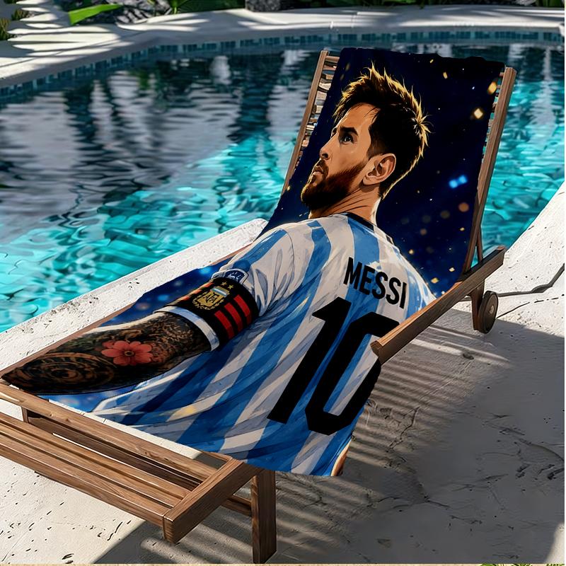 football player Print Beach Towel, Versatile Lightweight Absorbent Beach Towel for Pool Surf Yoga Bathroom, Perfect Birthday Holiday Gift