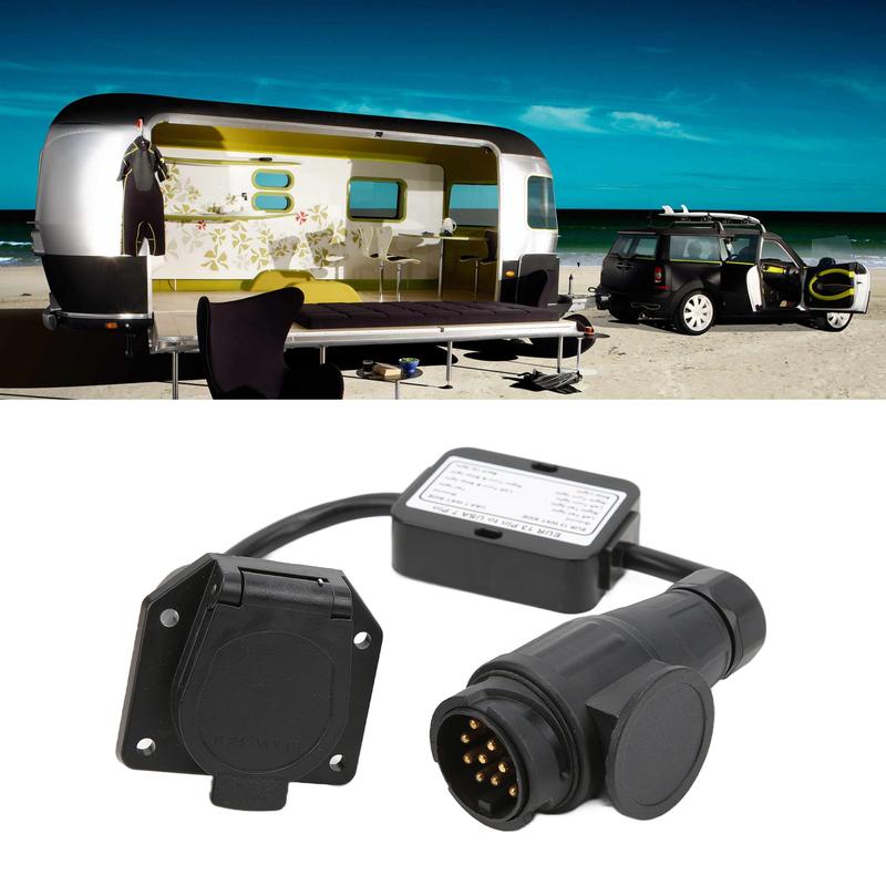 an 13 Pin to  7 Way Plug Round Connector Trailer Light Electrical Converter Trailer Light Converter
