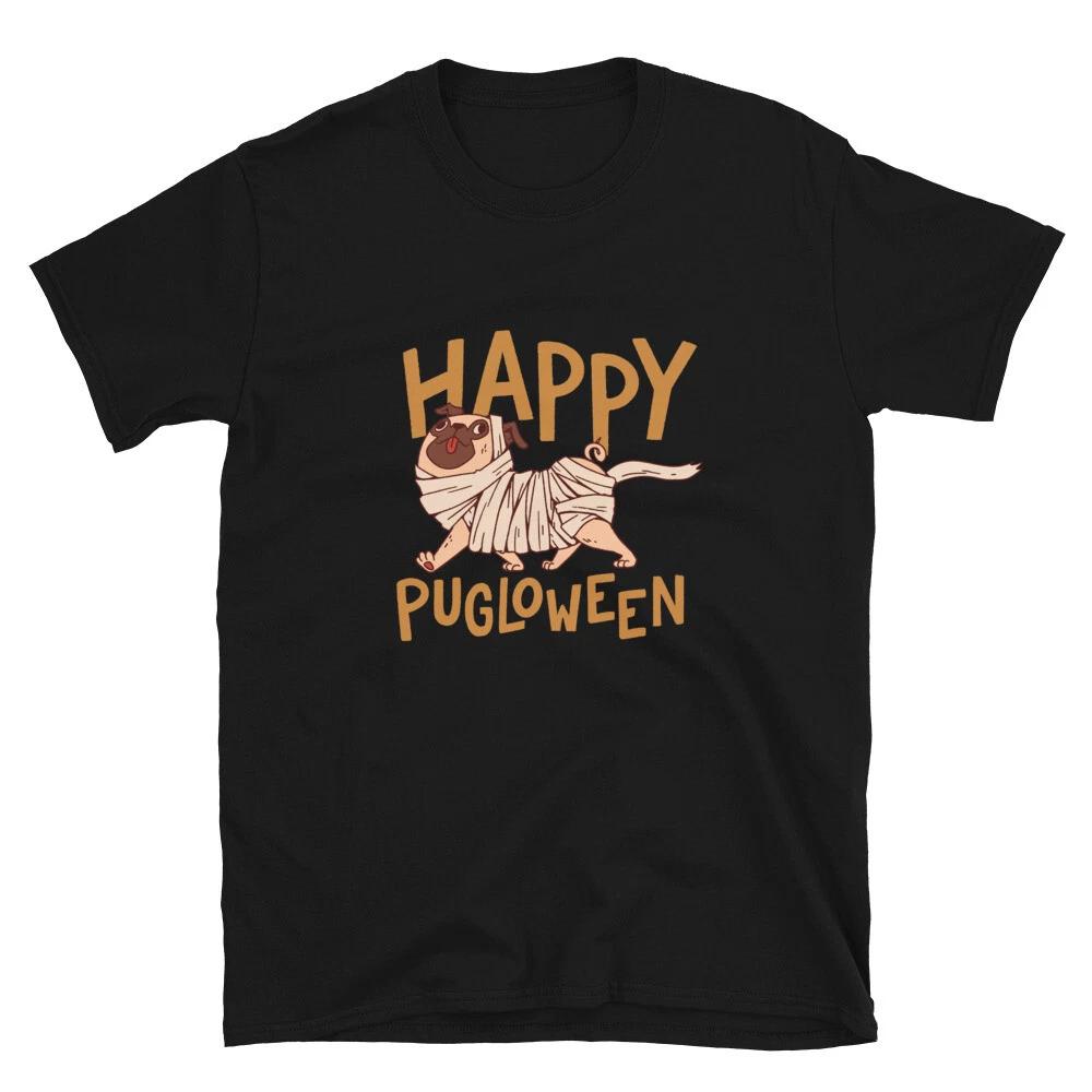 Halloween 2021 Pug Happy Pugloween T-Shirt L