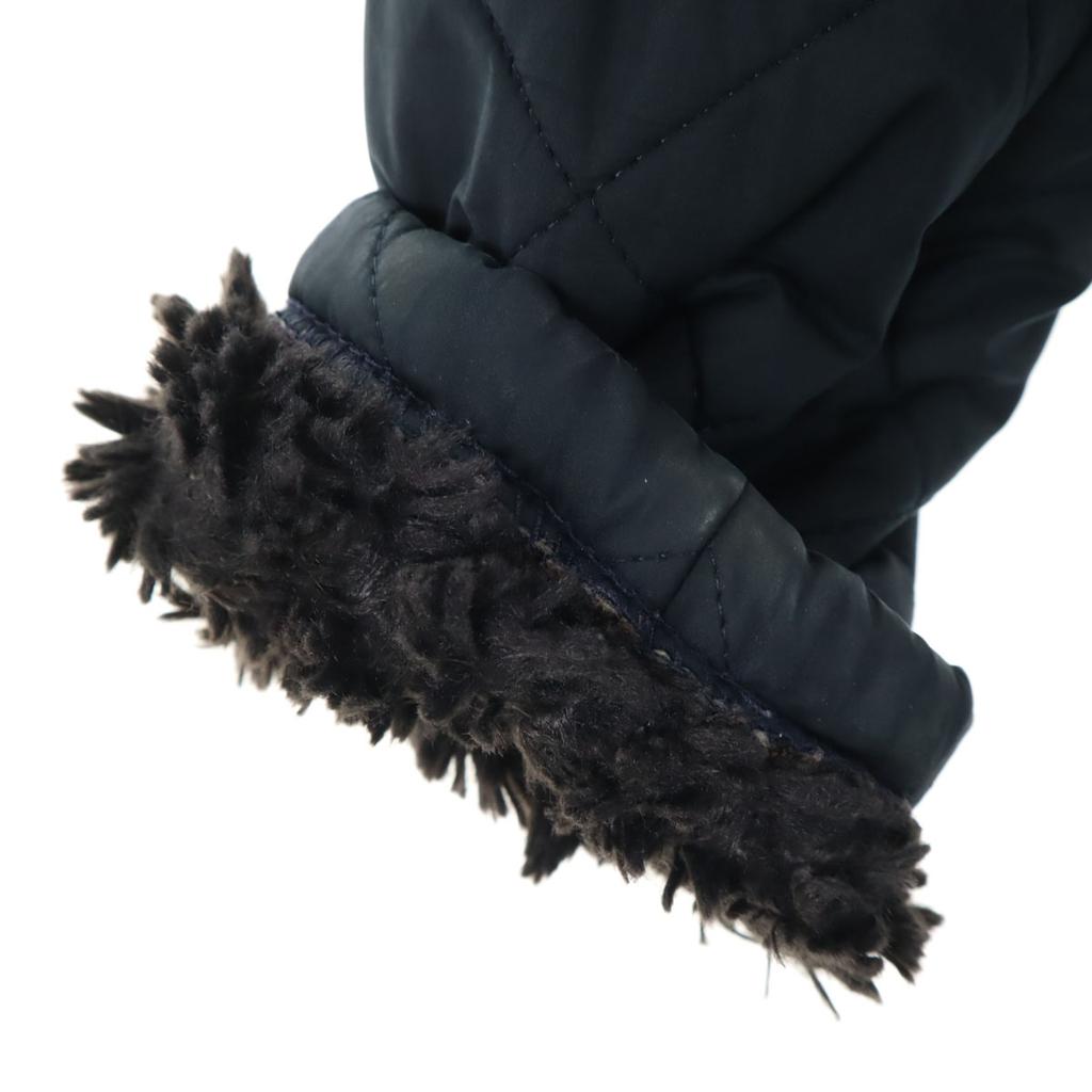 Traditionelle Wetterbekleidung Hergestellt in Großbritannien Gesteppter Mantel 36 Marineblau Rückseite mit Loch Damen Gebraucht