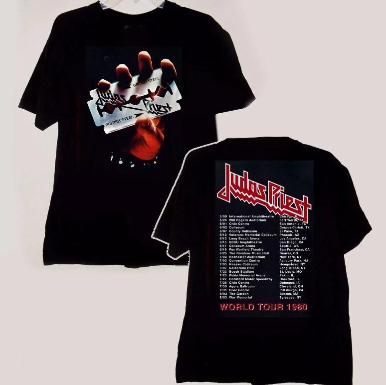 Judas Priest British Steel Anniversary World Tour 1980 T-Shirt L