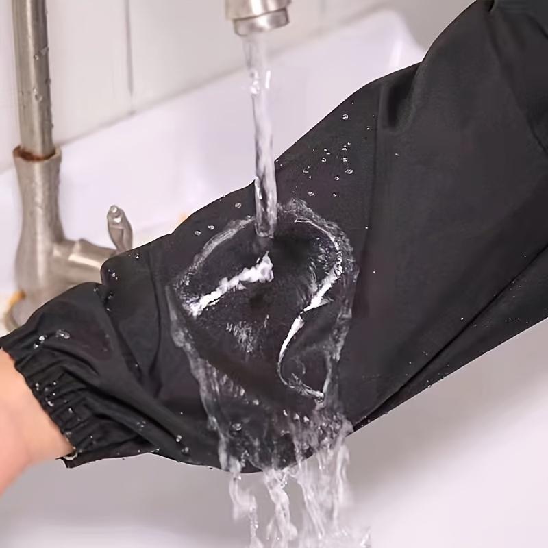 1 Pair of Extended Waterproof Sleeves, Oil-Resistant Black Arm Covers for Work & Life, Stain-Proof Protection
