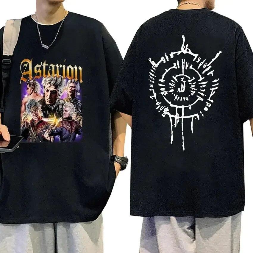 

Astarion Trend женская хлопковая футболка унисекс с принтом, футболка с короткими рукавами, летняя уличная одежда, футболки большого размера, одежда 3XL