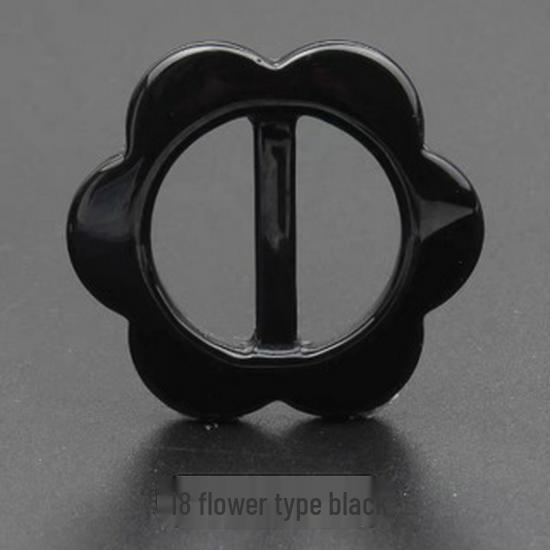 

Регулируемая пряжка на талии в японском стиле из смолы с трехскоростной кнопкой и зажимом для шарфа flower, inner diameter 3CM чёрный