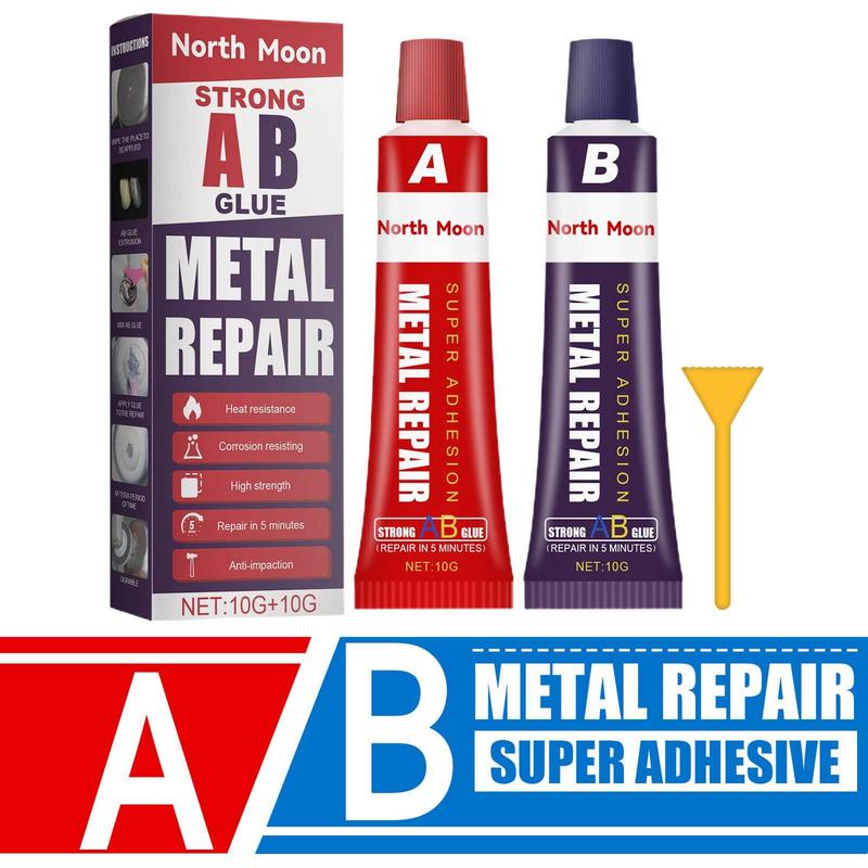 Magic Repair Glue AB Strong Metal Repair Glue Heat Resistance Cold Weld Metal Repair Adhesive Casting Glue for Metal PVC Repair