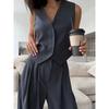 European and American Style British Style Vest Suit Long Pants Fashion Tank Top and Suit and Pants