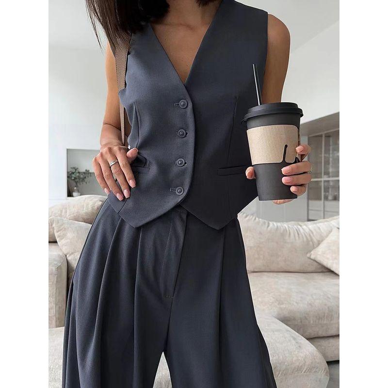 European and American Style British Style Vest Suit Long Pants Fashion Tank Top and Suit and Pants