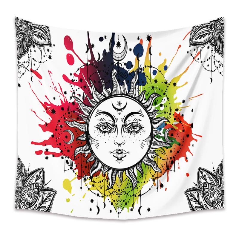 

Bohemian Tree of Life Mandala Tapestry Tarot Divination Printed Sanding Hanging Cloth Wall Bedroom Meditation Room Decoration 74x94cm(29x37in)