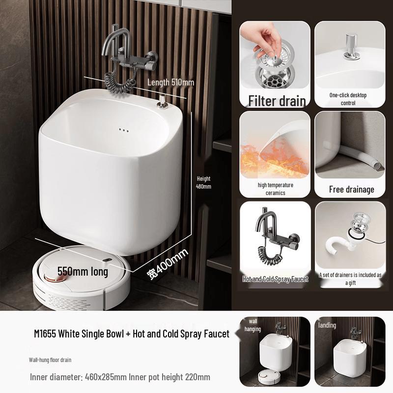 Yingtang Mop Sink with Hot/Cold Spray Gun