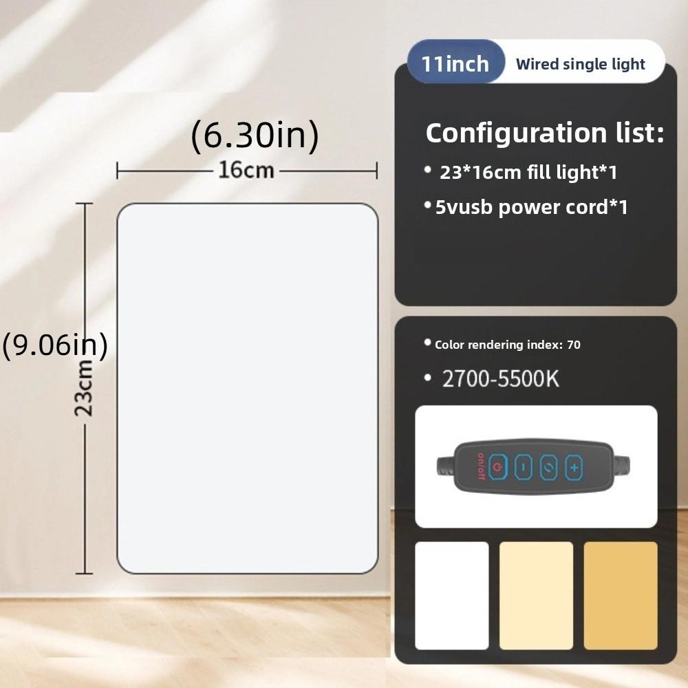 11inch LED Video Panel Light Full Screen Photography LED Light Photography Fill Lamp Photography