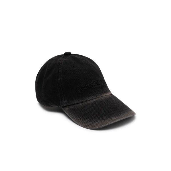 [wooyoungmi] Black Dying Denim Ball Cap W253AC53671B