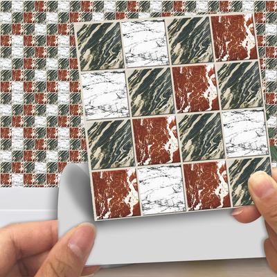 15 Pezzi Adesivi Murali Effetto Mosaico Marmo Imitazione Mattone Decorazione Camera da Letto Impermeabili Autoadesivi Carta da Parati Piastrelle