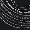 No Fade 1Meter Silver Color Stainless Steel Link Chains DIY Chain for Needlework Necklaces Bracelets Jewelry Making Accessories