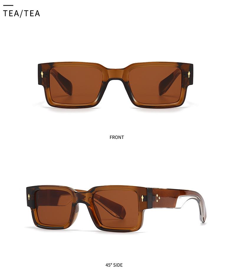 Trendy European-American Square Sunglasses for Women - Model 6035