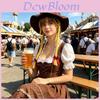 Cappello con treccia costume Oktoberfest per donna in tessuto poliestere Accessori Cosplay Halloween