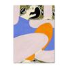 Abstraction-Woman Line Face Flower Leaves Canvas Painting, Color Block Wall Art, Posters and Prints, Pictures for Living Room De