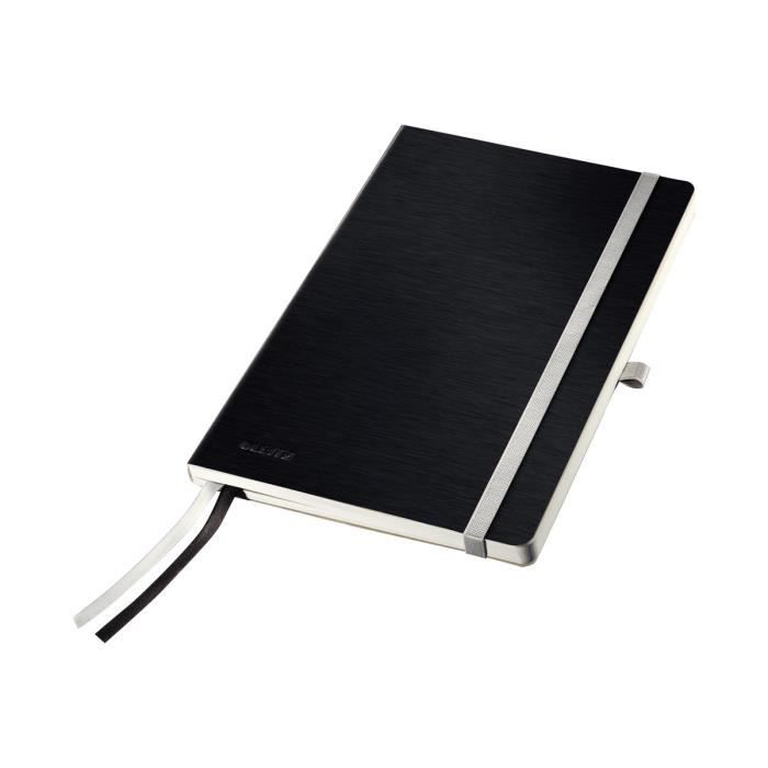 Cahier A5 - ESSELTE - Leitz Style - 80 feuilles - Noir satiné - 90 g/m²