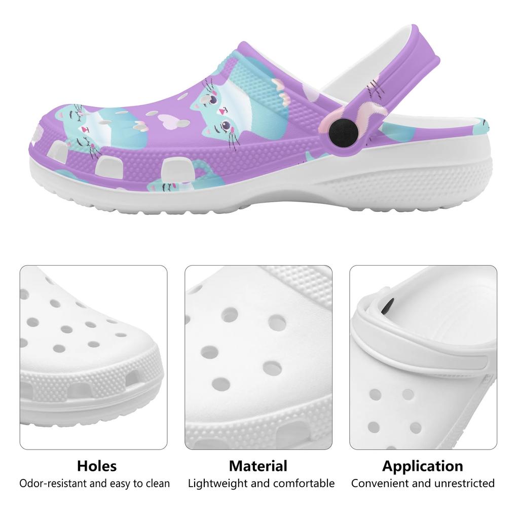 For Women Men Fun Printed EVA Casual Clogs Easy Clean Lightweight Slip On Soft Shoes Lightweight Summer Sandals Casual Daily Wear
