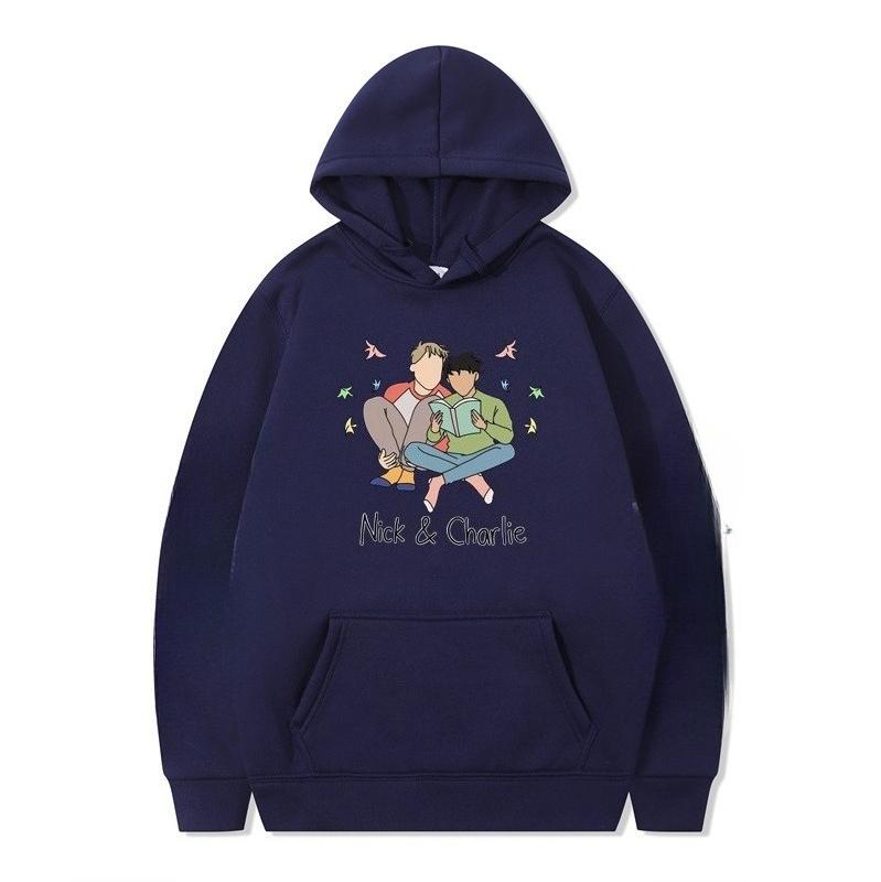 

Nick and Charlie Heartstopper Autumn Winter Men Hoodie Sweatshirt Men Womnen Fashion Brand Design Pullover Men s Fleece Hoodies 3XL