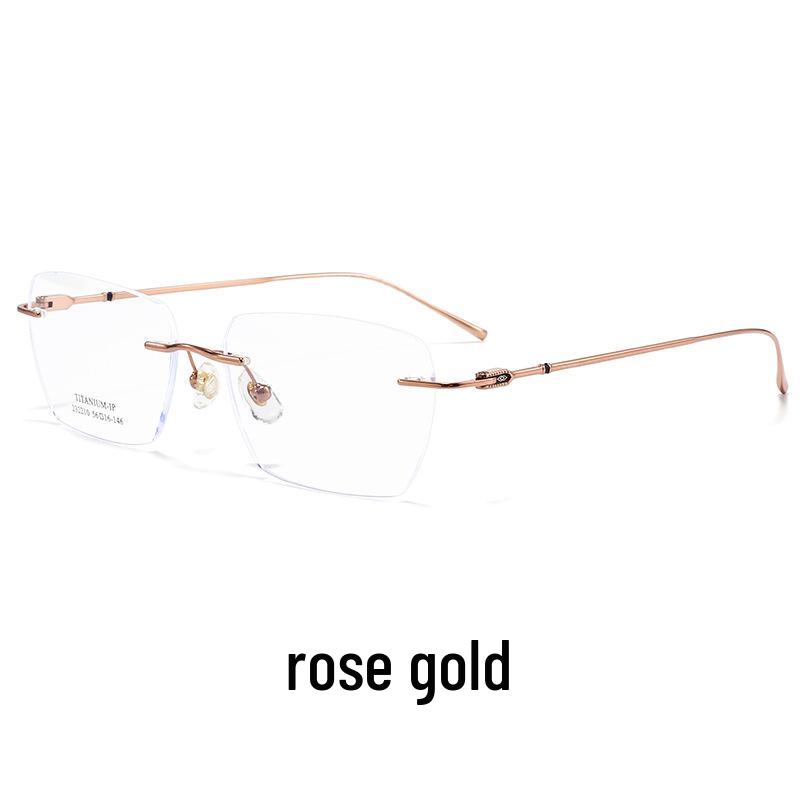 Danyang Ultralight Rimless Titanium Prescription Glasses - Slimming, Versatile Fashion for Men & Women