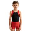 Dětská chlapecká kombinéza Unitard bez rukávů s šortkami Gymnastic Workout Biketard Trikot