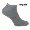 5 Pairs Pairs Black Men Women Breathable Socks Summer Casual Shallow Boat Sock Solid Invisible Socks