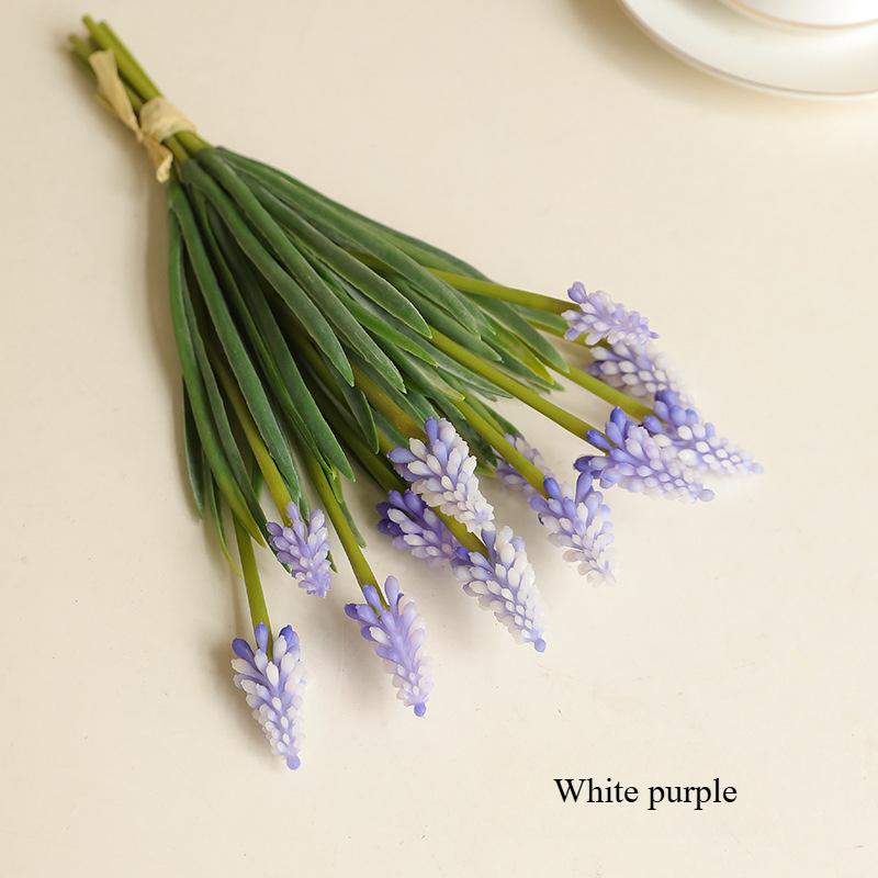 11IN Artificial Grape Hyacinth Flowers for Wedding Home Decor Floral Arrangement Photography Prop