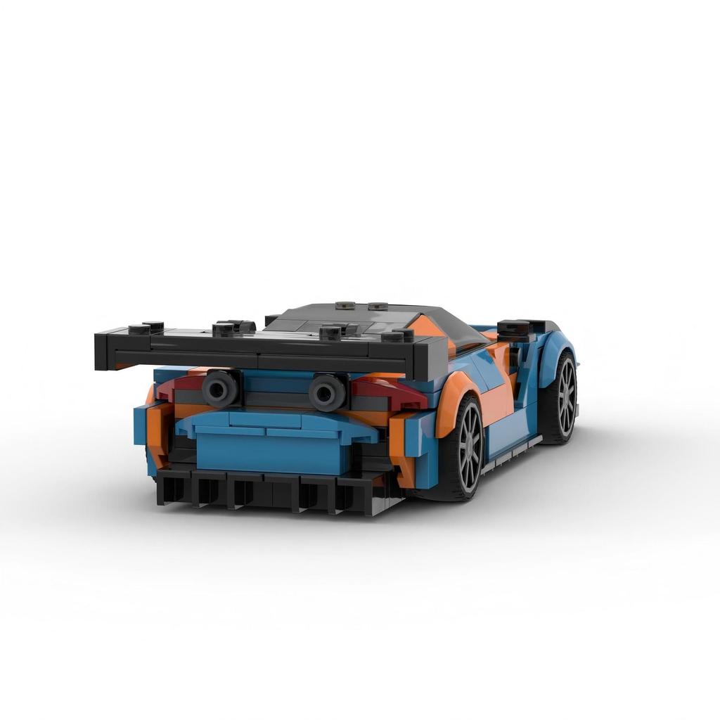 M Eight-Grid Car Mclaren 720Sgt3 Compatible With Building Block Puzzle Assembly Small Particle Car Model