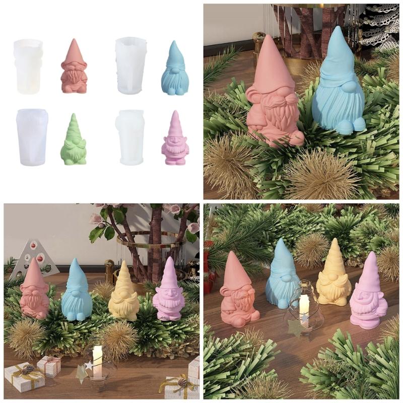 DIY Crystal Dropping Glue Mold No Face Dwarf Decoration Molds Christmas Gnome Silicone Mould Versatile Epoxy Resin Mold