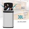 30L Stainless Steel Motion Sensor Lid Bin - Silver Tone