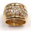 Creative and Fashionable Gold-colored Jewelry, European and American Style, Cubic Zirconia Ring for Women