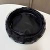 Mesh Rhinestone Light Luxury Beret Women'S Summer Breathable Octagonal Hat Embroidery Bow Painter Hat