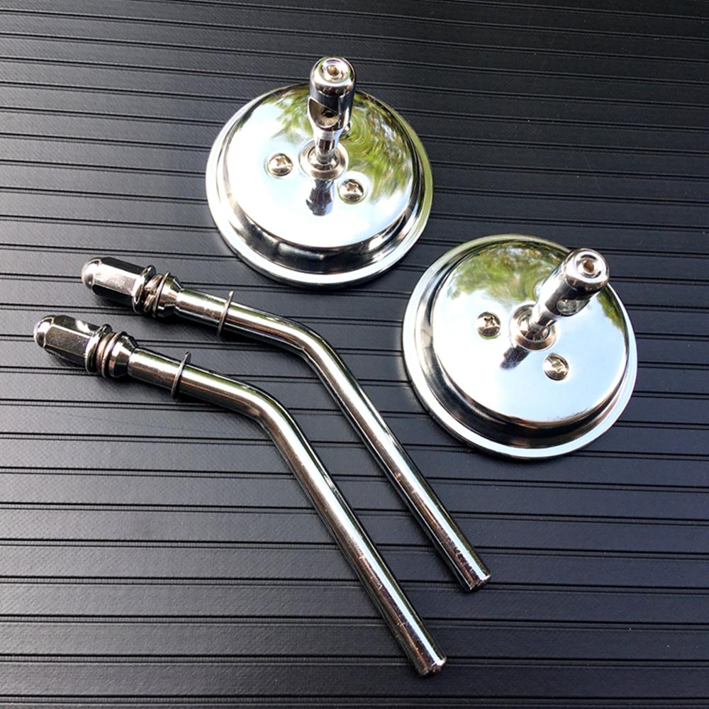 Černá/chromová motocyklová zrcátka 8mm závit zpětné zrcátko pro Harley XL 883 Road King CB400 GN250