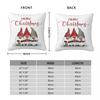 Merry Christmas Xmas Snowflake Pillowcase Soft Polyester Cushion Cover Gift Pillow Case Cover Home Zipper 45*45Cm