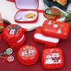 5/1Pcs Christmas Cable Organizer Zipper Candy Coin Storage Bag Kids Toys Keyring Pendant Christmas Gifts Earphone Box Organizer