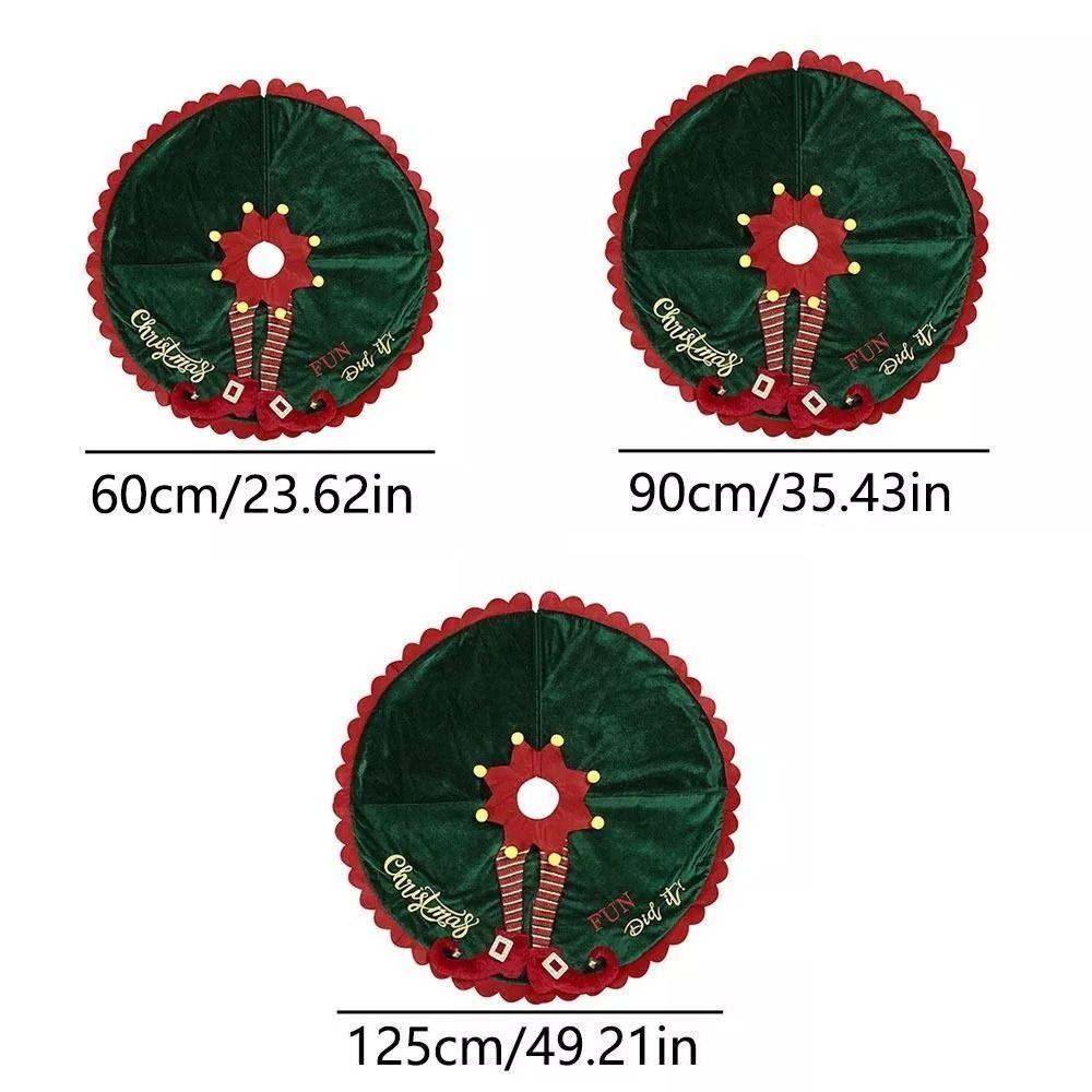 Fashion Comfortable Touch Christmas Tree Ornaments Indoor Reusable Tree Mat Party Decorations Cloth Christmas Tree Skirt