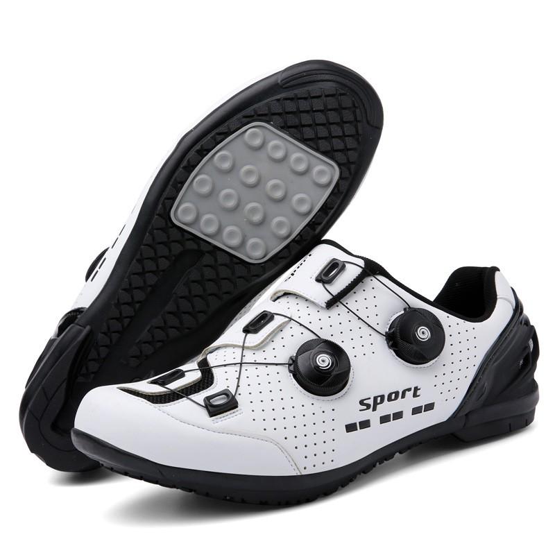 Mens Cycling Shoes Road Mountain Bike Non-Cleat Clipless Compatible Stiff Sole Breathable Lightweight