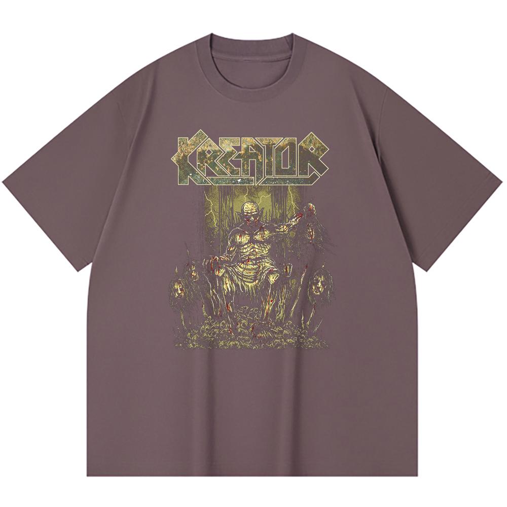 230 Gsm 100% Cotton Heavy Metal T-Shirt  Rock Band Popular Music Print Unisex Heavy Cotton T Shirt