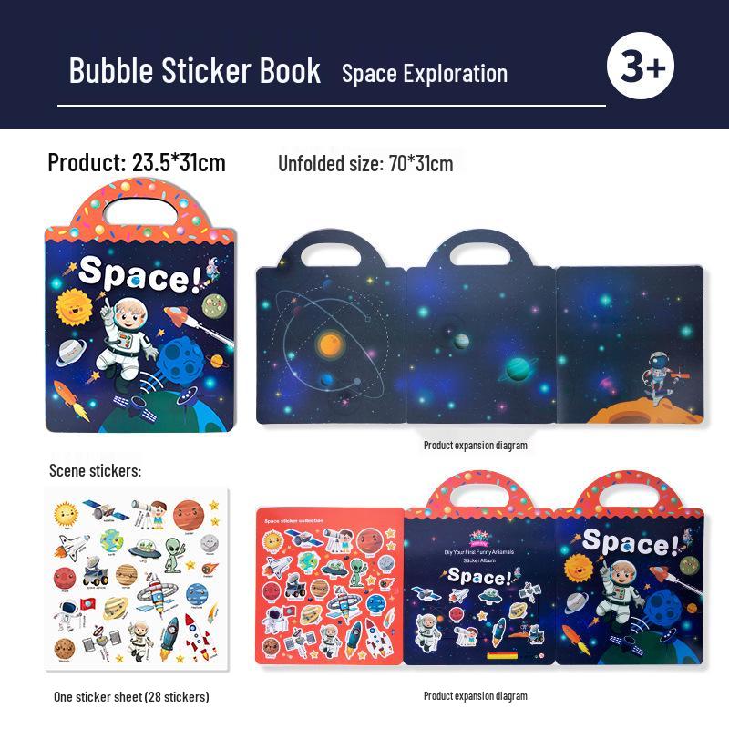 CPC Cross-border Children's Bubble Sticker & Jelly Quiet Puzzle Book - Early Education Toy with CE Certification
