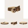 Tiger Print Minimalist Thin Belt With Pu Material And Metal Pin Closure For Daily Office Outfit