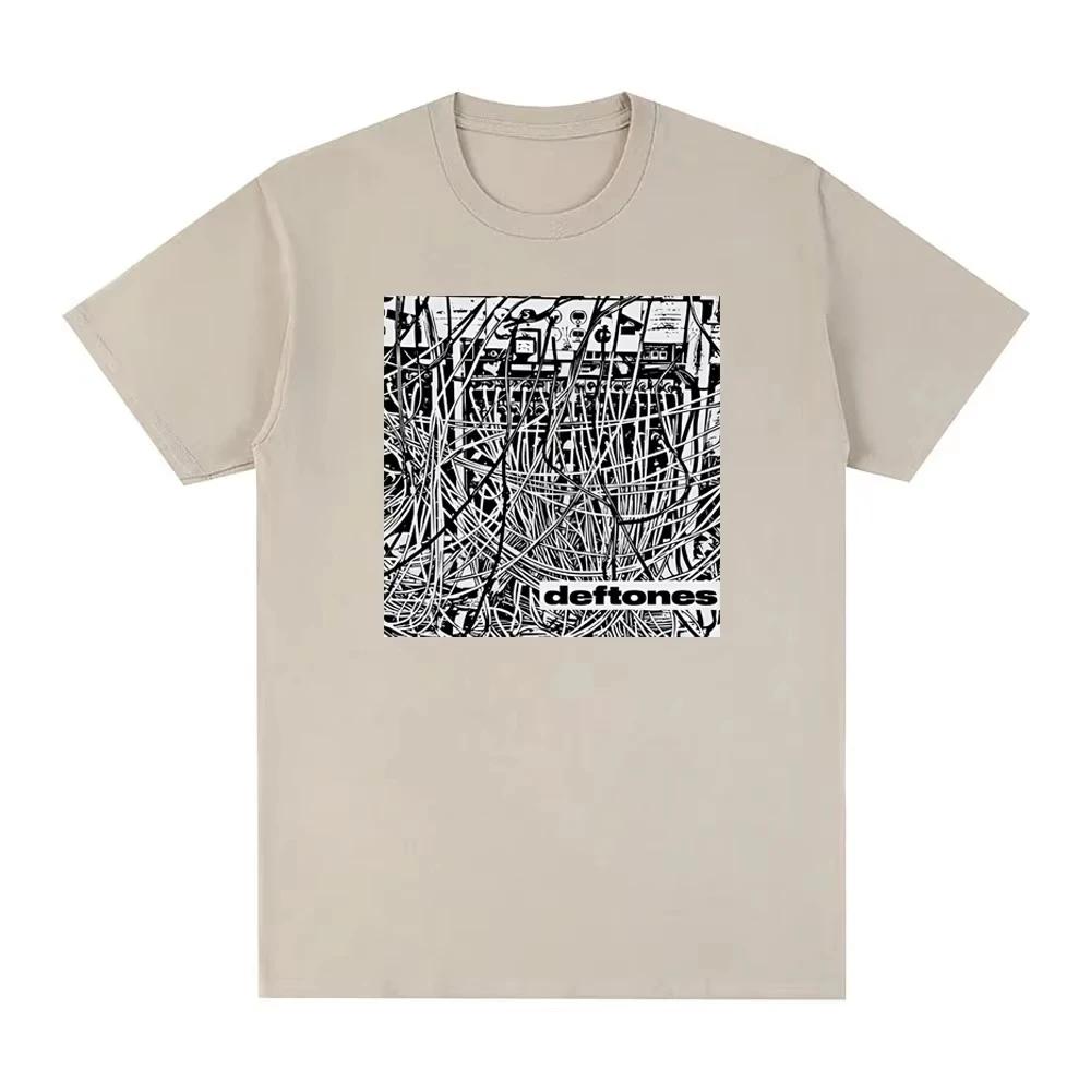 Deftones Wires Mens Tshirt Summer Deftoness Same Style Teeshirt Harajuku High Quality Cotton Graphic Printing Camisetas Tees
