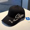 American Hole Letter Embroidery Big Head Circumference Baseball Cap Children's New Wide-brimmed Face Small Versatile Sun Hat