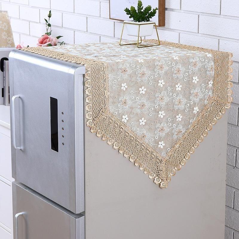 

Чехол для холодильника, ткань, одностворчатая и двухстворчатая дверь, чехол для стиральной машины, чехол для холодильника, пылезащитный чехол, кружевной масляный чехол, тканевое покрытие 58 * 140cm