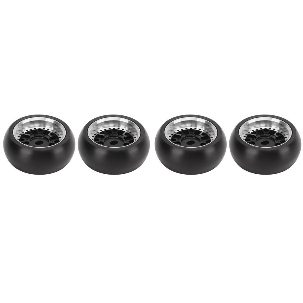 4pcs RC Drift Tire Aluminum Alloy Stable Flexible Drift Car Tyre for Wltoys 1 28 RC Car